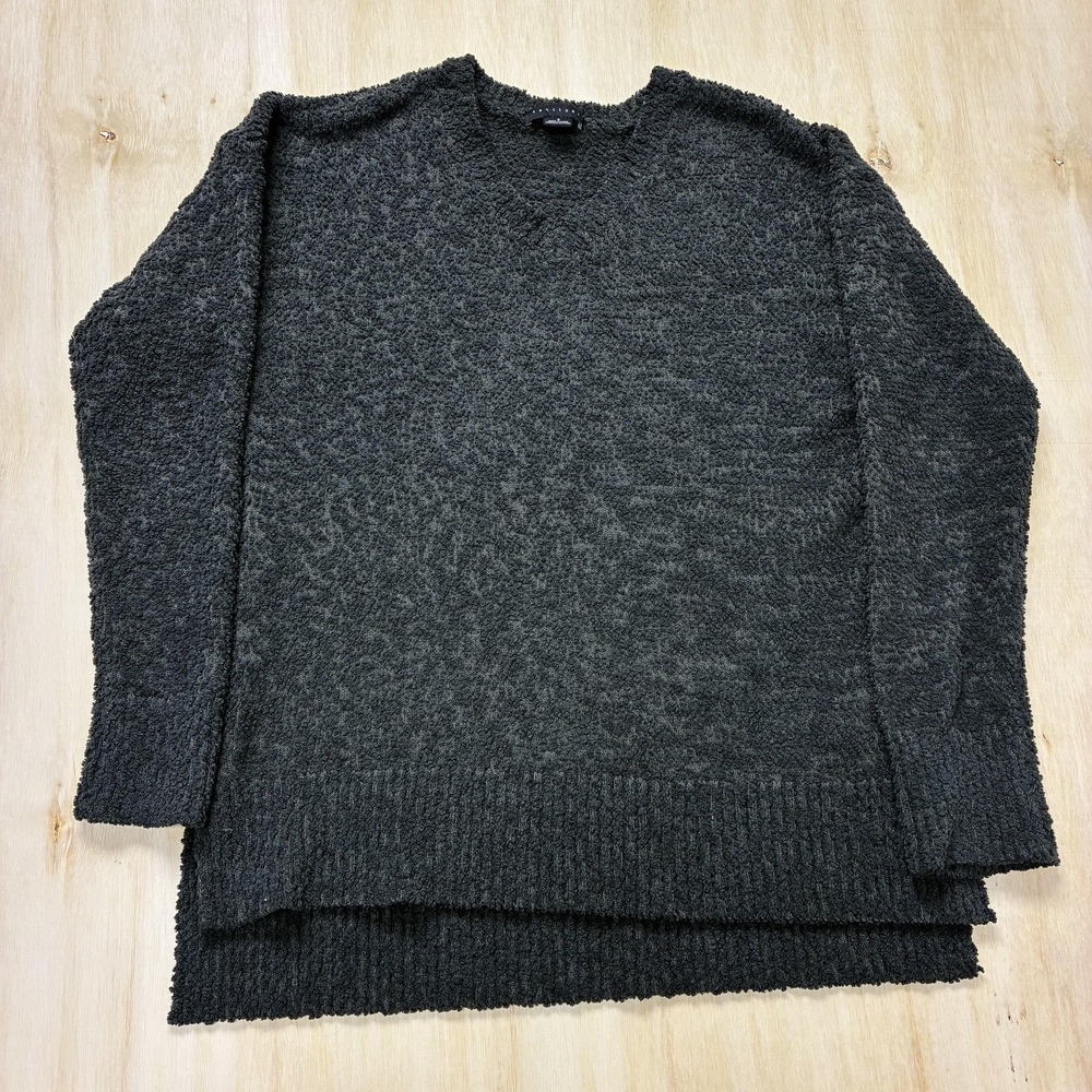 Sanctuary Sweater Womens Small‎ Gray Chunky-Knit V-Neck Pullover Relaxed Fit